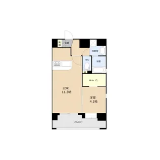 グラン シエル上熊本【9階】の間取り