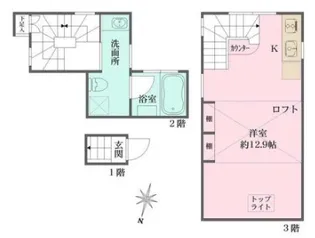 グランエッグス新宿中井の間取り