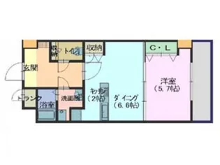 サンフォレスタ七尾【8階】の間取り