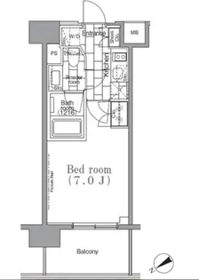パークハビオ目黒リバーサイド【10階】の間取り