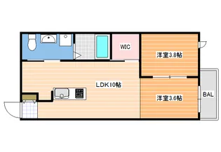 ステイザハウス河内国分【3階】の間取り
