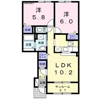 ムーラン・ルージュI【1階】の間取り