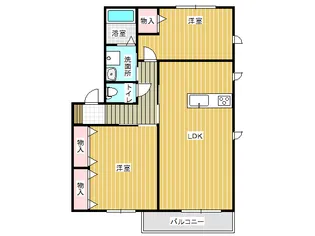 ディアス潤和【2階】の間取り