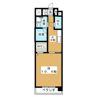 アンジュブラン・ミュー【6階】の間取り