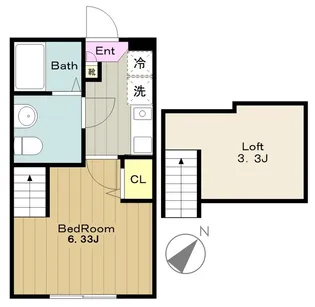ルマーク鶴川【2階】の間取り