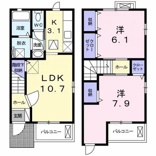 アネックス都III【1階】の間取り