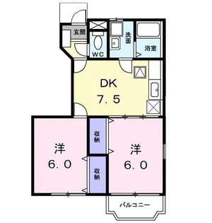 サンパティーク【1階】の間取り