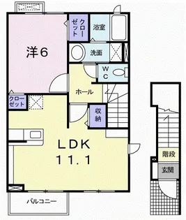 グランディールA【2階】の間取り