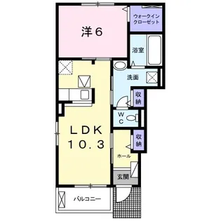 メゾンド アヴェニール A棟【1階】の間取り