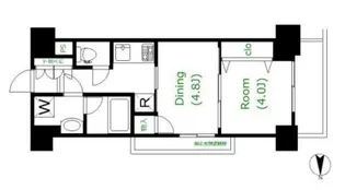日神デュオステージ蔵前ネクスト【2階】の間取り