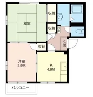 サンモールB【2階】の間取り
