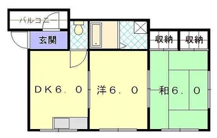 ベルコート天神【3階】の間取り