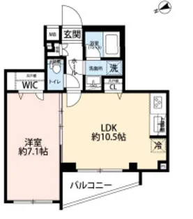 プレール・ドゥーク高井戸【5階】の間取り