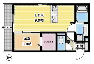 フラン・ルフレ【3階】の間取り