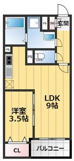 アルカディア江坂【2階】の間取り