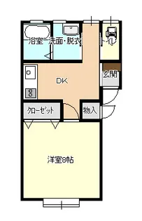 ハイツ・プロヴァンス【1階】の間取り
