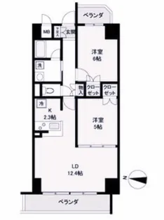 ランドハウスグランドウエスト【3階】の間取り