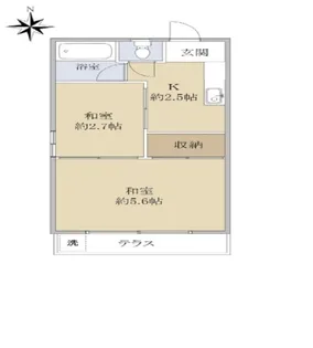 美里ハイツ【2階】の間取り