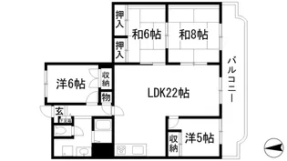 逆瀬川グリーンハイツ【3階】の間取り