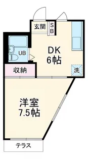 ハイツ柿生【1階】の間取り