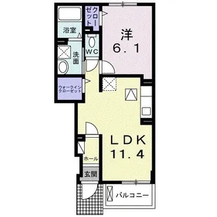 エルフォルク K&K【1階】の間取り