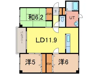 E21-ユーメス【1階】の間取り