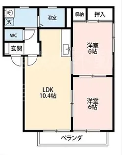 サンライズIII【2階】の間取り