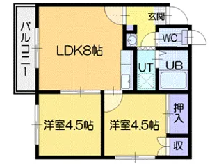 コーポグローリー【2階】の間取り