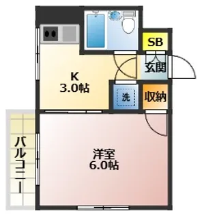 クレストカスガ【5階】の間取り
