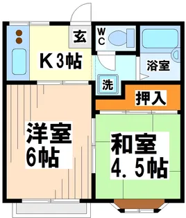 山栄ロイヤルハイツ【2階】の間取り