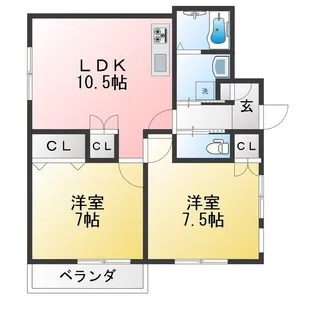 牛込テラス【1階】の間取り