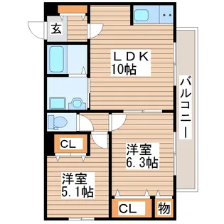 グランドュール【1階】の間取り