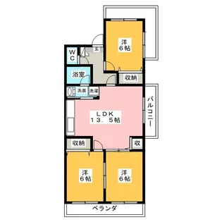 ポニーヒル長久手A棟【3階】の間取り
