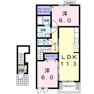 ラポール【2階】の間取り