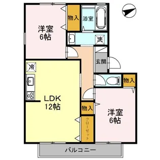 メゾンモズ B棟【1階】の間取り
