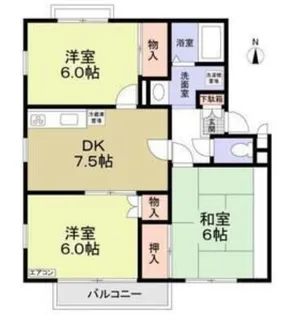 エステートピア学園前【2階】の間取り