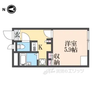 レオパレスアベニュー【2階】の間取り