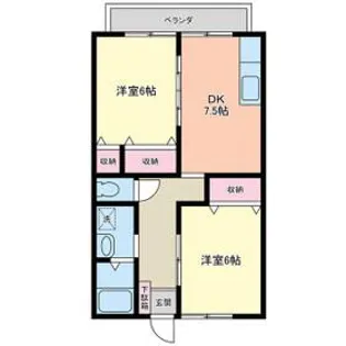サンピュアおれんじ【1階】の間取り