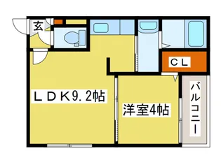 デュークYK山の手【1階】の間取り