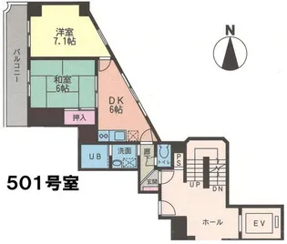 クレール向ヶ丘【4階】の間取り