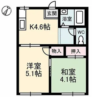 ハイツKM【1階】の間取り