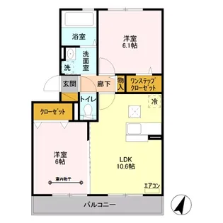 カーサ・ドマーニ A【3階】の間取り