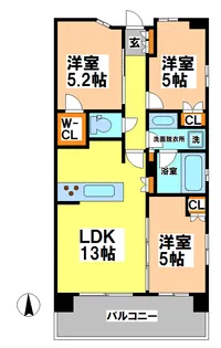 トラープランド蒼麗館【7階】の間取り