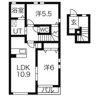 アイシスV【2階】の間取り