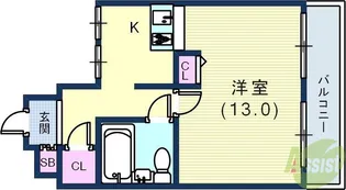 サンコーロイヤルハイツ【6階】の間取り