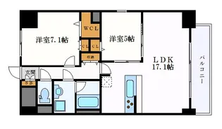JS御園通【8階】の間取り