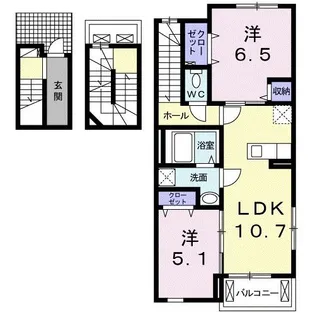 ベストウォール アヅチII【3階】の間取り