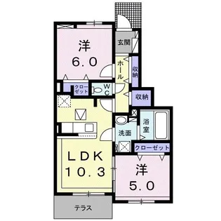 ルタン・高岡【1階】の間取り