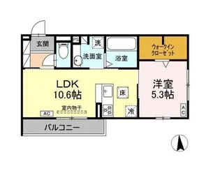 D-Crinum本田町【1階】の間取り