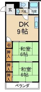三栗グリーンハイツ【2階】の間取り